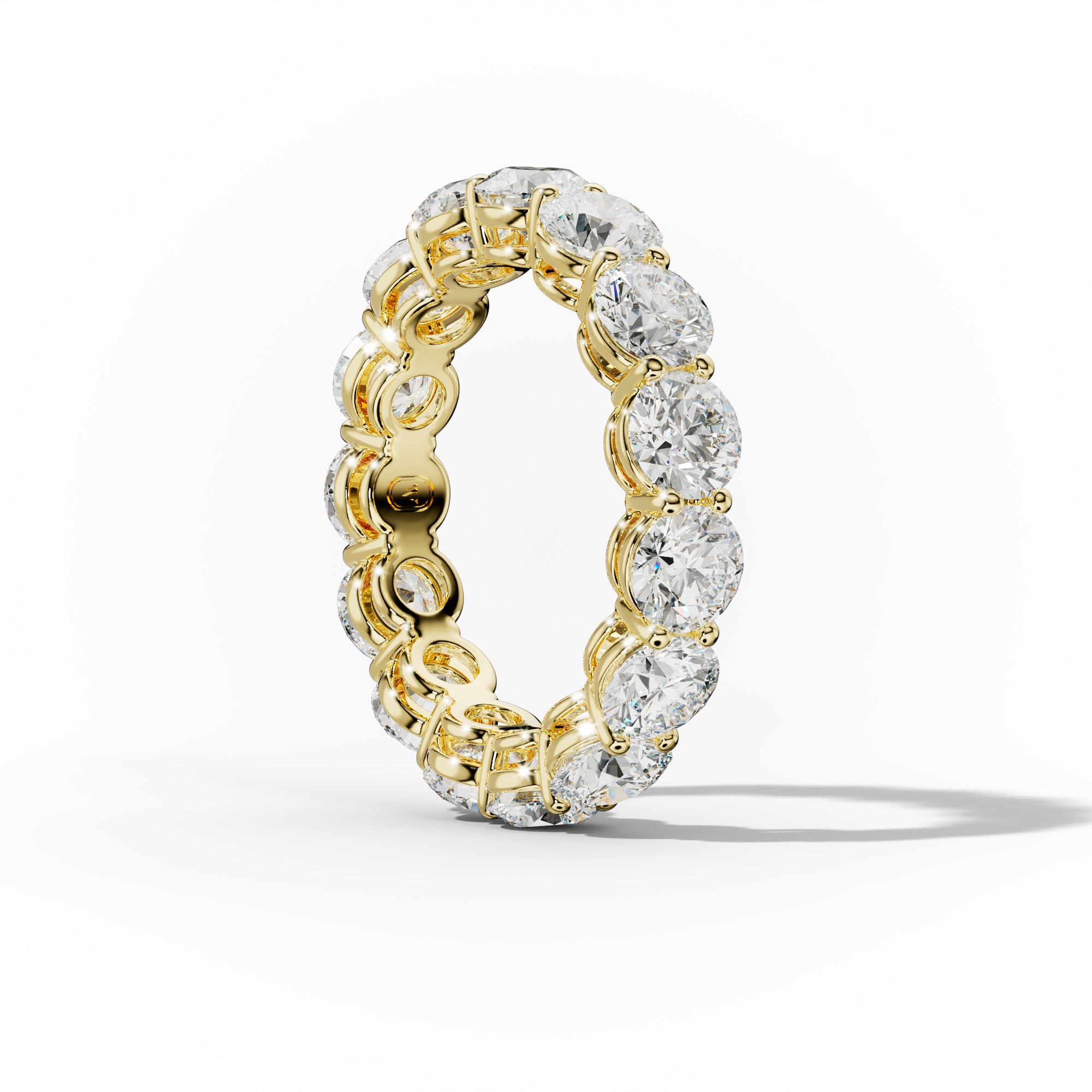 5.0 Carat Round Diamond Eternity Band Shared Prong